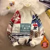 Pulls pour hommes Pull de Noël Pull d'hiver en peluche épaissie et chaude chemise tricotée Instagram Hong Kong lâche marque de mode couple tricots