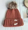 Top Quality Slim Knitted Hat High-End Letter Embroidery Woolen Cap Warm Sweet Lady Temperament