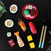 Kitchens Play Food Children's Simulation Japanese Sushi Pretend Kitchen Toys Mini Set For Kids 231211