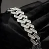 Hip Hop Rapper Sieraden Heren 18mm Baguette Moissanite Cubaanse Schakelkettingen 925 Zilveren Miami Ketting Iced Out Baguette Keten