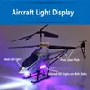 LED Flying Toys 80cm Big Alloy Remote Control Helicóptero Modelo Dupla Hélice Flexível Anti Crash Colorido Luz Elétrica RC Brinquedo 231212