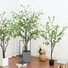 Flores decorativas grandes plantas verdes artificiais em vaso arbusto falso folhas decíduas japão enkianthus perulatus árvore para casa ao ar livre interior