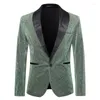 Ternos masculinos brilhantes ouro glitter blazer masculino um botão xale lapela terno jaqueta dj clube bar baile de formatura smoking roupas de palco para cantores