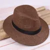 Chapeaux à bord large chapeaux Bucket Houstoor Travel Summer largeur large sunhat panama mens str hat denim c j240425