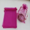 100 peças bolsas para presente de joias de organza vermelha rosa para lembrancinhas de casamento joias 7x9cm 9x11cm 13x18 17x23cm 20x30cm 316209o