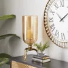 Świece Decmode Gold Aluminium Pojedyncza lampa huraganu 231212