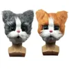 Śliczna maska ​​kota Halloweenowa nowość impreza Full Head Mask 3D Realistic Animal Cat Head Mask Props 2207253916135273U