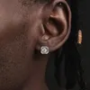 Charm ABC Charming Designer Schmuck geschneiderte runde Hip -Hop -Ohrringe Ohrringe Schmuckset mit steinem plattiert Silber Mosan Diamond Ohrringen für