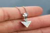 Pendant Necklaces Simple Female White Blue Opal Necklace Dainty Bridal Triangle Stone Charm Zircon Boho Chain For Women2087777