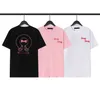 T-shirts classiques de haute qualité marque col rond manches courtes hauts T-shirts noir blanc rose T-shirts décontracté fer à cheval sanscrit croix imprimé T-shirt taille M-2XL