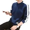 T-shirt da uomo T-shirt primaverile a maniche lunghe con polsini elastici, camicia casual autunnale