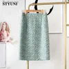 Skirts Lace Flower Straight High Waist Elegant Chic Women's Skirt Korean Fashion Office-Lady Knee-Length Skirts For Women 2023 SummerL231212