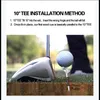 Golf-Tees Golf-Tees Rautenförmiger Golf-Tee 10-Grad-Diagonaleinsatz reduziert die Rotation und erhöht die Distanzgeschwindigkeit ohne Widerstand 231212