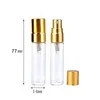 Lagringsflaskor 10st mini fin dimma klara 5 ml atomizer glas flaska spray påfyllbar doft parfym doft för resemakeupverktyg