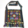 Evening Bags Vintage Hmong Tribal Ethnic Thai Boho Shoulder Bag Message For Women Embroidery Tapestry Tote Messenger Handbags