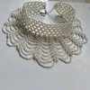チョーカーシックなインシン女性ネックレス手作りプラスチックパールズビーズネックレス