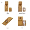 Boîtes de montre X5QE Rectangle Portable Pull-Out Porte-montre-bracelet Vitrines pour hommes adultes