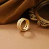 Ringen Sterling zilveren Italiaanse retro geborstelde ambachtelijke lichte luxe ring gepersonaliseerde zware industrie niche highend ring