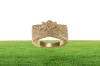 Micro Pave Iced Zirconia Iced Out Star Ringen Voor Mannen Vrouwen Hip Hop Gouden Ring Trouwring Vol diamanten Sieraden88162406364969