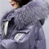 Women s Fur Faux Women Down Cotton Coat Winter Jacket Female Loose Large Size Parkas Warm Thick Outwear Artificial Collar Hooded Overcoat 231212
