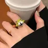 Pierścionki ślubne żyddy unikalny projekt uroczy pierścionek panda mały otwarty indeks dla kobiet mężczyzn mody biżuterii prezenty 2023 trend