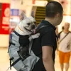 Cat s Crates Houses Sac à dos de voyage en plein air réglable pour chien de compagnie pour la randonnée à vélo sac réfléchissant pour chiens bouledogue français carlin sacs de transport 231212