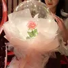 10pc Dekoracja imprezowa LED Luminous Rose Rose Balloon Transparent Wave Balon Walentynki Prezent Luminous Party Wedding Decoration Balon 231212