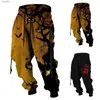 Calças masculinas moda chique impressão velo hip-hop moletom outono e inverno calças casuais jogging fitness rendas calças esportivas l231212