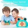 Quick Push Console with Instant Sound Feedback Handheld Fast Speed Pushing Game Pop Interactive Educational Sensory Fidget Toy for Kids Adults Gift for Children 3-12