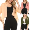 Blouses Femmes Femmes Courtes De Mariage En Mousseline De Soie Cardigan Manches Shrug Bolero Casaco Feminino Slim Dames Ouvertes Vêtements D'extérieur Bloouse Blusa