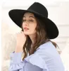 Super Big S Brim Fedora Hat Black Khaki Women Bow Jazz Hat Wol Filt Casual Winter Fedora Hat Mujeres Sombrero Y2001101024844