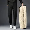 Men's Pants Winter Lambswool Warm Thicken Sweatpants Men Fashion Joggers Water Proof Casual Pants Men Brand Plus Fleece Plus Size Trousers 231212