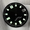 مجموعات إصلاح الساعات NH35 DIAL 4 Crowns 29mm Green Luminous Black/Blue/Green Presection Fit for Movement SKX007 Accessories