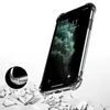 Vier Hoeken Anti-Val Transparante Mobiele Telefoon Case Voor iPhone 15 14 13 12 11 pro max 7 8 X XS Samsung S24 Schokbestendig Zacht TPU Clear Cover