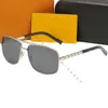 Nuevos hombres Diseño Actitud Gafas de sol Moda popular Gafas de sol cuadradas Piloto Marco de metal Recubrimiento Lente Gafas Estilo UV400 Mujeres Sonn2573