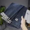 Herrenjeans Designer 2023 Koreanische Mode bedruckte Jeans für Männer, schmal sitzende Stickerei für Männer, Freizeitkleidung und Winterhosen H61P