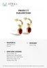 Stud Earrings TEQUILA Red Gold Sterling Silver Korean Style Instagram Design Minimalist And Versatile Women's Christmas Gift
