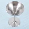 Margrit Cocktail Goblet Wine Glasses 300ml Stainless Steel Champagne Cup Martini Glass Stemmed Unbreakable 1 Wall Traditional Shape ZZ