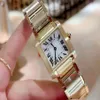 Meistverkaufte klassische 3-Stile 18K Gold Damenarmbanduhren Saphirglas 20mmx25mm 25mmx30mm Rand VK Quarzwerk Hohe Qualität 249n