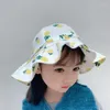 Hats Summer Baby Bucket Hat Flower Fruit Print Bowknot Kids Girls Sun Outdoor Infant Toddler Panama Beach Cap