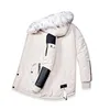 Mens Down Parkas Men Winter Jacket Päls Krage Pälsrocket Tjockna bomullsvarm Fleece Liner Jackor Patchwork Casual 231212