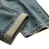 Jeans da uomo Denim rovinato classico marea marchio moda allentato dritto retrò lungo quattro stagioni strappato di grandi dimensioni jEoafnL