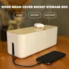 Cable Storage Box Power Strip Wire Case Anti Dust Charger Socket Organizer White Black Desktop Network Line Lines Storage Bin Z112314w