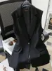 Kvinnors västar Spring Womens Tops and Bluses Autumn 2023 Coat Button Up Vest Midje Slim Fit Suit Leisure Time Summer Cardigan