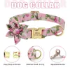 Dog Collars Leashes Adjustable Nylon Mesh French Bulldog Collar Harness Leash Set Cute Printed Puppy Cat Harness Vest Leash For Small Medium Dogs 231212