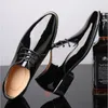 Luxury Men's Shoes Oxford Quality Patent Leather White Wedding Size 38-48 Black Leather Soft Man Dress Formal Shoe Male 10A34