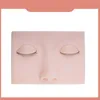 Tête de mannequin d'extension de cils, couleur de peau marron rose, moule de tête de cils greffés, outil de pratique de greffe de cils, simulation élevée