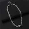 Choker Classic Cuban Chain Necklace Men's Fashion Trend Versatile Accessories High Grade Sweater Gift Party Jewelry