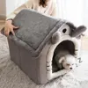 Canis canetas cama de gato macio sono profundo casa cão gato casa de inverno removível almofada fechada barraca de estimação para gatinhos filhote de cachorro cama gato suprimentos 231212