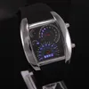 Mężczyźni sportowe obserwuje cyfrowy zegarek LED Race Speed ​​Car Miernik Silikonowy Pasek Męski Wristwatches Relogio Masculino311a